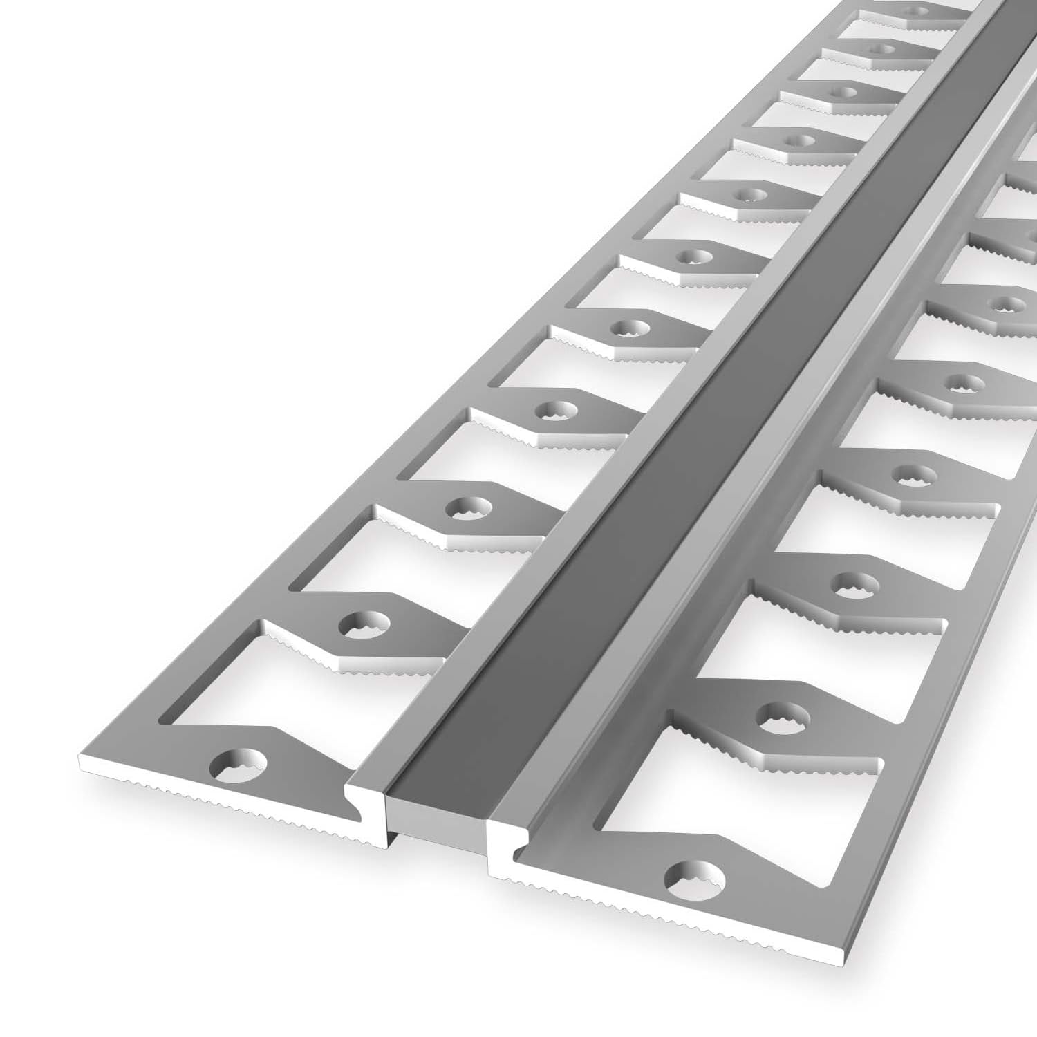 Dehnungsfugenprofil 4 x 48 x 2500 mm Aluminium eloxiert Geschlossen Gestanzt Silber