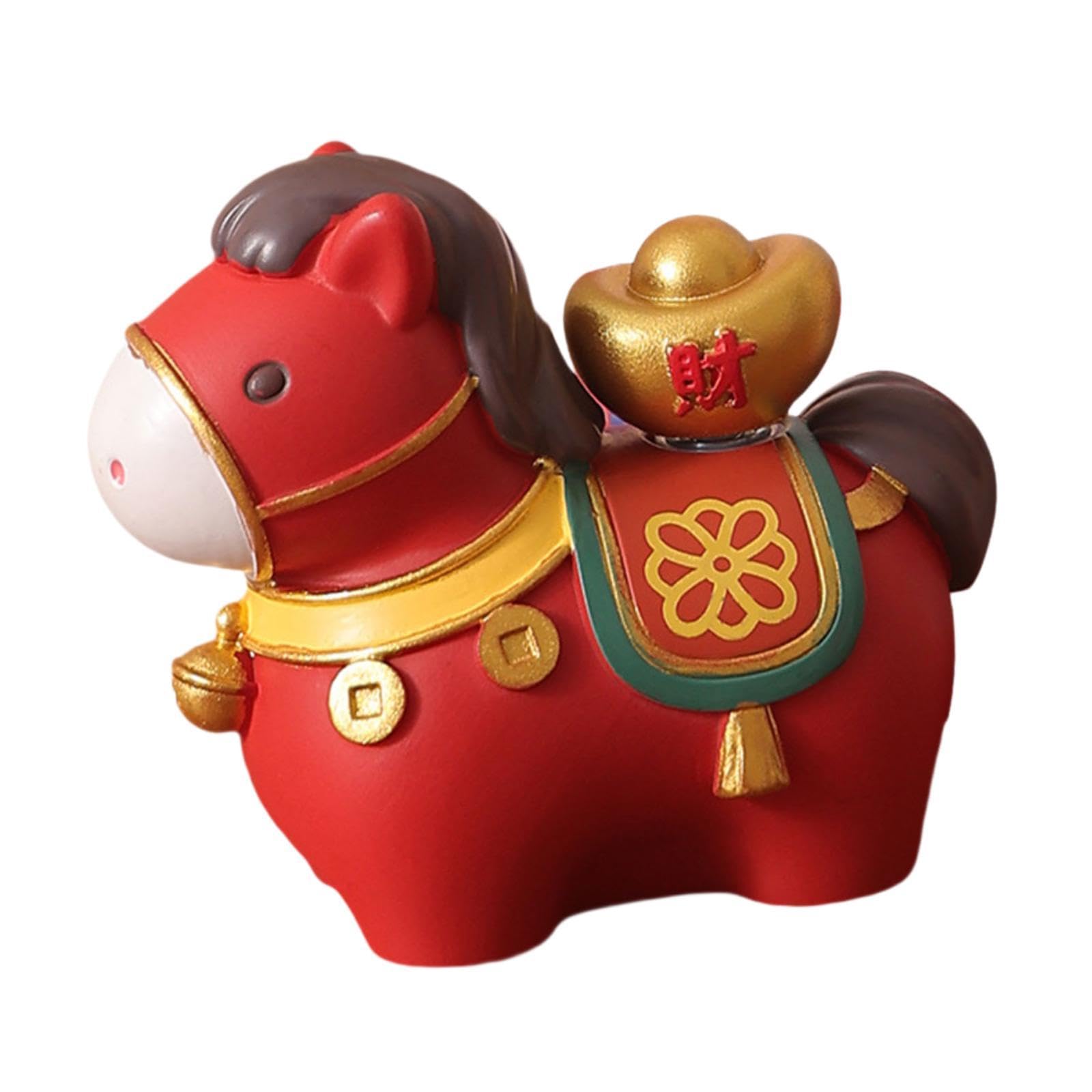 Artisanat miniature d'exception CLSDRZC avec cette figurine de cheval rouge finement sculptée