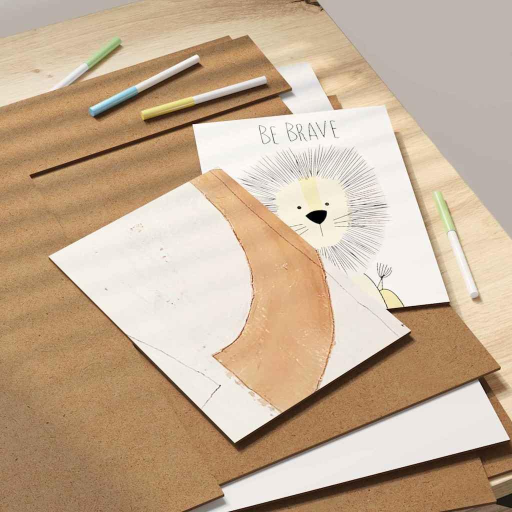 Dekoplatten 12 pcs Weiß 40 x 60 x 0.27 cm Holzwerkstoff | Glatte Oberfläche, leicht schneidbar, vielseitig für Bastelprojekte, pflegeleicht mit feuchtem Tuch