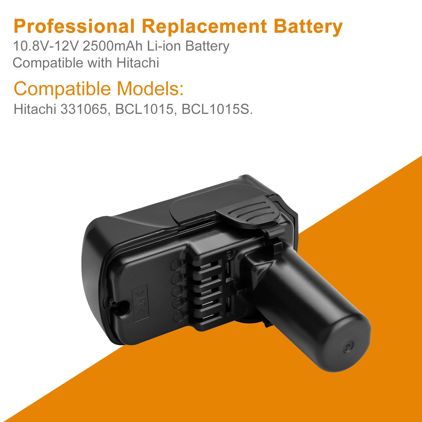 Shentec 2-Pack 10.8V-12V 2.5Ah Li-ion BCL1015 Battery Compatible with Hitachi BCL1015 BCL1015S 331065