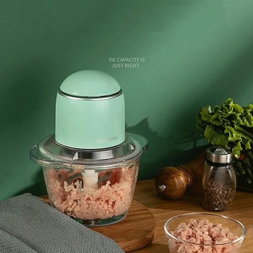 Miniatura 3 de Mini picadora eléctrica de alimentos, picadora de carne con cuchillas y capacidad de taza, procesador de verduras para cebollas, nueces, frutas y