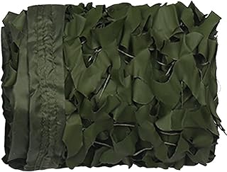 Camo Netting ArmyGreen Camouflage Tarp Mesh Net, Lightweight Waterproof for Sunshade Canopy Party Decoration Hunting Blind with Mesh Netting Attached
