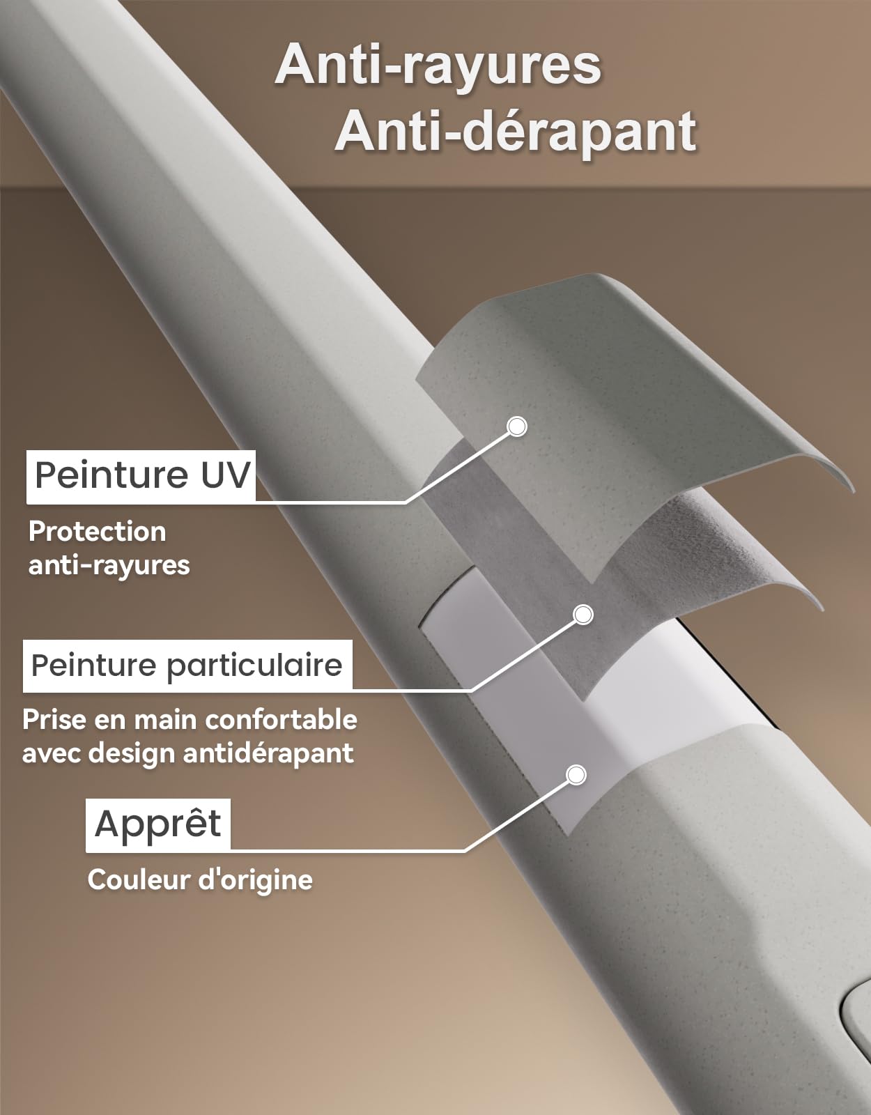 VIWOODS Stylet céramique C1, Pointe 0,5 mm, 960 Hz avec sensibilité à la Pression