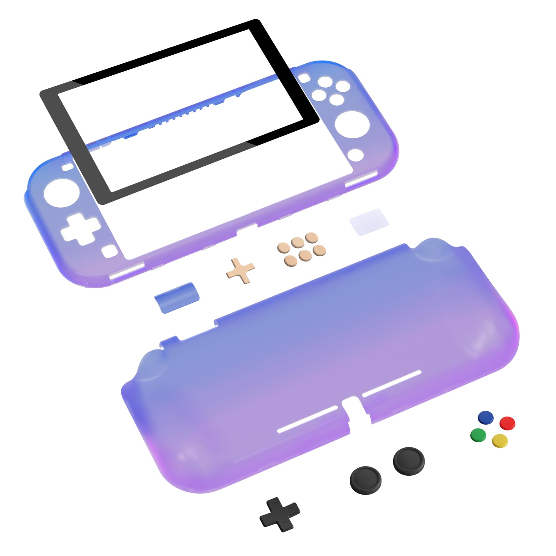 PlayVital ZealProtect Custodia per Nintendo Switch Lite, custodia protettiva per accessori, impugnatura ergonomica Joycon con pellicola protettiva e tappi Joystick per Nintendo Switch Lite, Colore