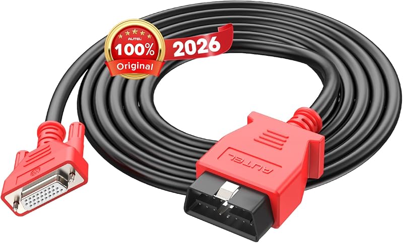 Autel Original OBD2 Main Test Cable,16 Pin 3-Row OBDII Diagnostic Connector | Only for MaxiSys MS908P, MS908S PRO II, MK908 Pro II, MS908CV II, Elite II, MS909, MS919, Ultra Lite, Ultra