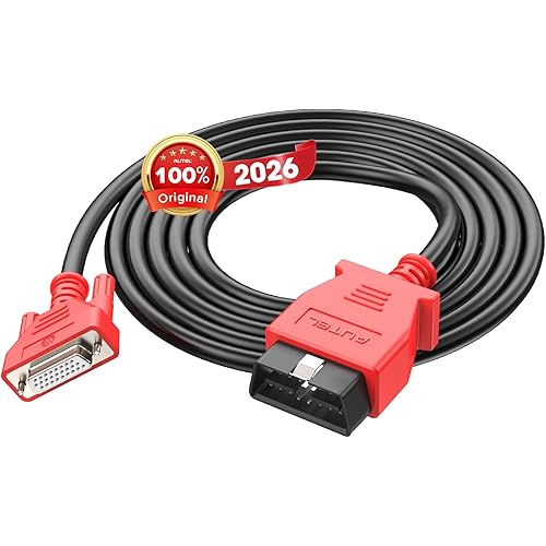 Autel Original OBD2 Main Test Cable - 16 Pin 3 Rows OBDII Diagnostic Test Connector, Only for MaxiSys MS908P, MS908S PRO II, MK908 Pro II, MS908CV II, Elite II, MS909, MS919, Ultra Lite, Ultra