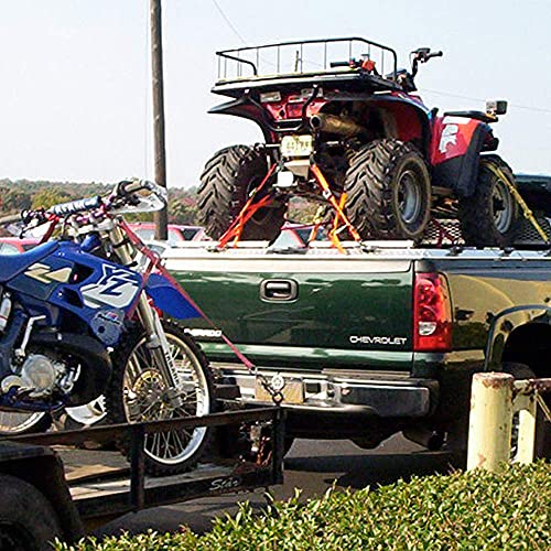 Xstrap Ratchet Straps - 4Pk - 3000 Lb Break Strength Ratchet Tie Down Straps + Soft Loop Tie-Down Straps 8Pk 3600Lb Orange #TOP4