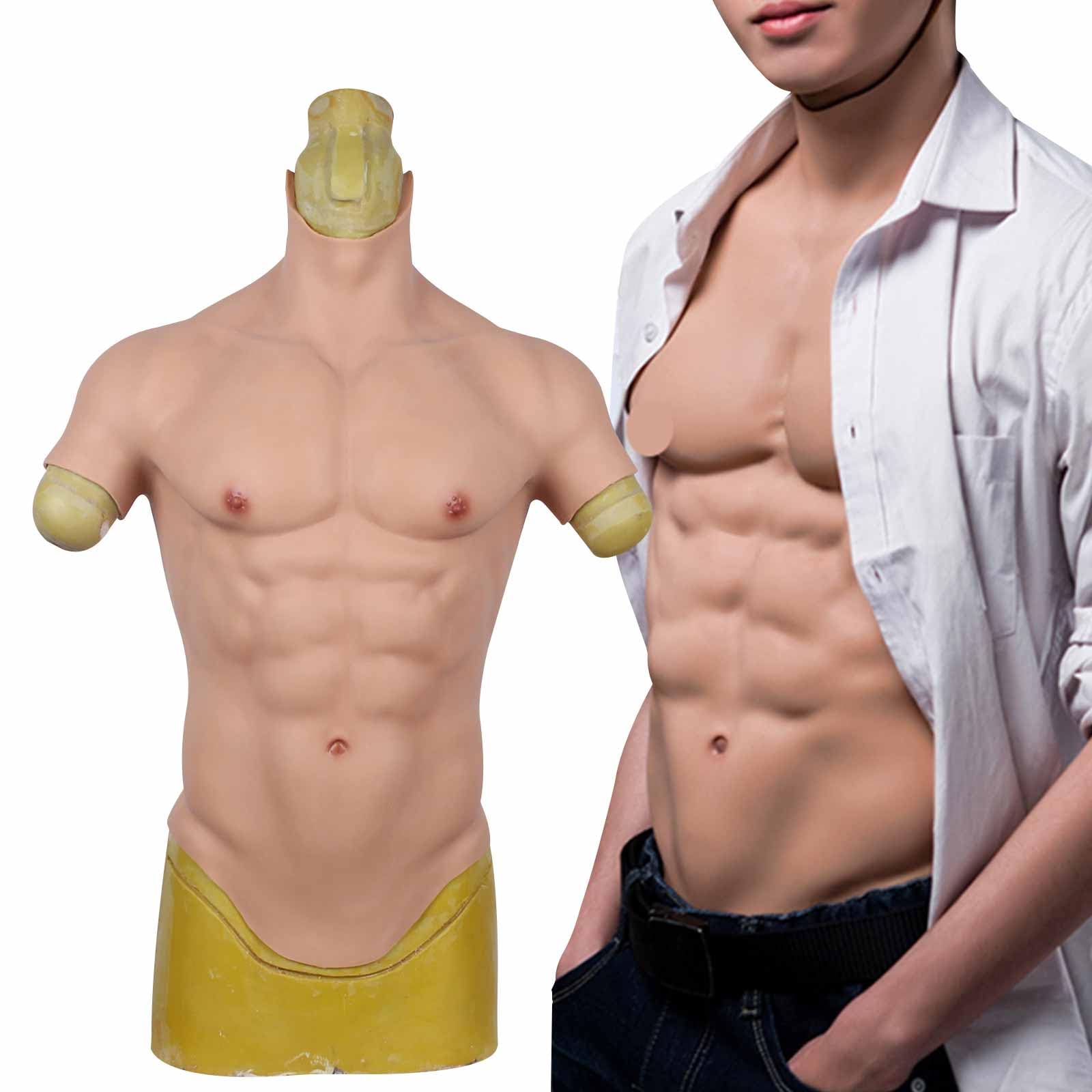 Męski sztuczny kostium mięśniowy - silikonowy kostium na klatkę piersiową do cosplay i Halloween