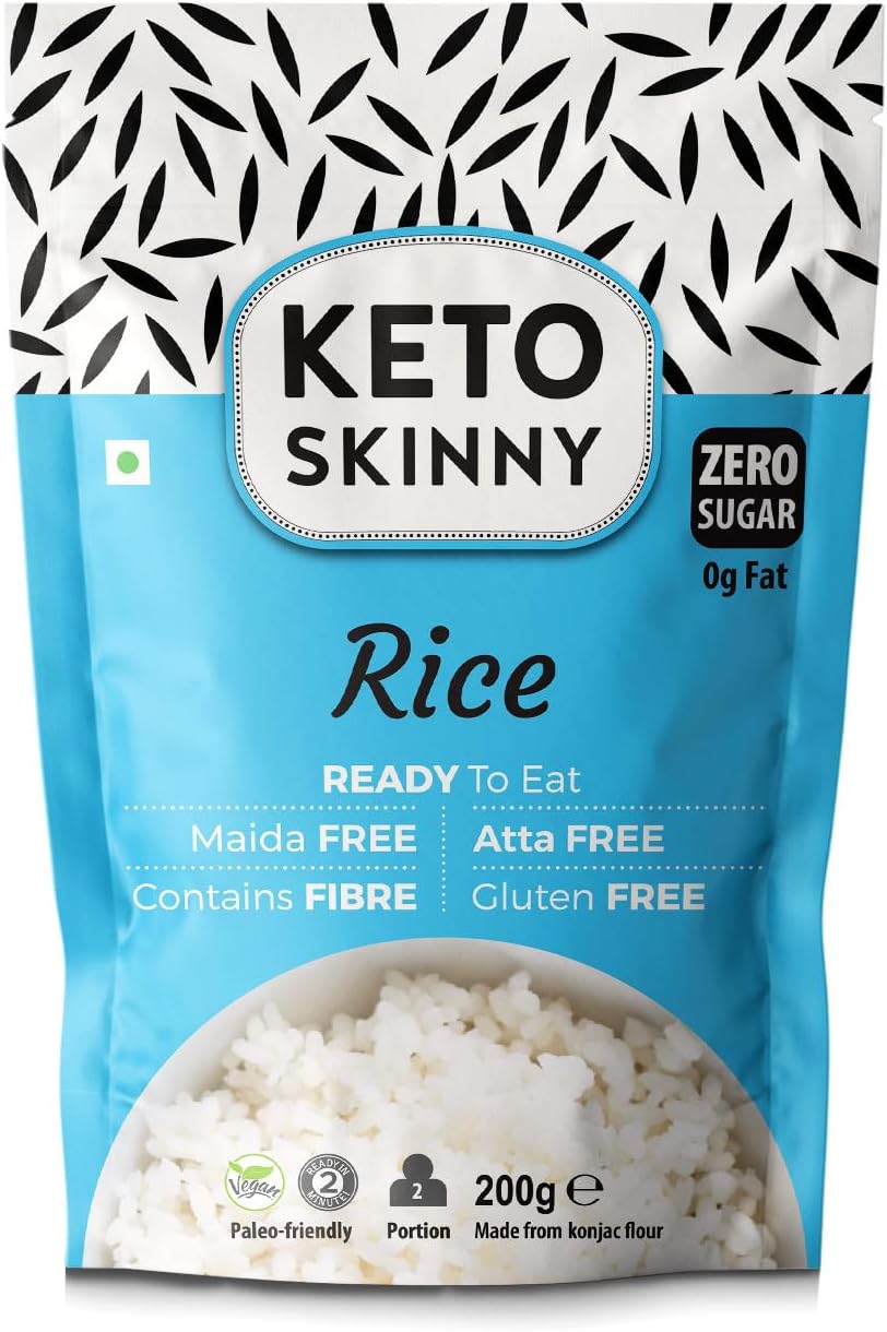 Rice – Low-Carb, Gluten-Free, High in Fiber, Ready to Eat, Healthy & Convenient Shirataki & Konjac Rice Alternative, Perfect for Keto Diet, Quick Meal Solution, Nutritious (270 Gram)
