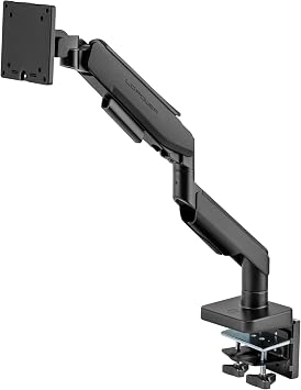 LC-POWER PC Monitor Stand Adjustable Arm | Max 49 | Min 17 | Max Weight 20 kg | Tilt +50  -20 | Rotation 360 | Height Adjustable | VESA 75x75mm 100x100mm | Metal and Plastic | LC-EQ-AQ 49B
