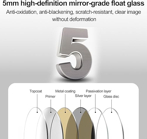 Miniatura 4 de LED Round Bathroom Vanity Mirror, Gold Round Mirror, Color Temperature Adjustable, Easy to Install, Wall Mounted Makeup Mirror with Smart Touch