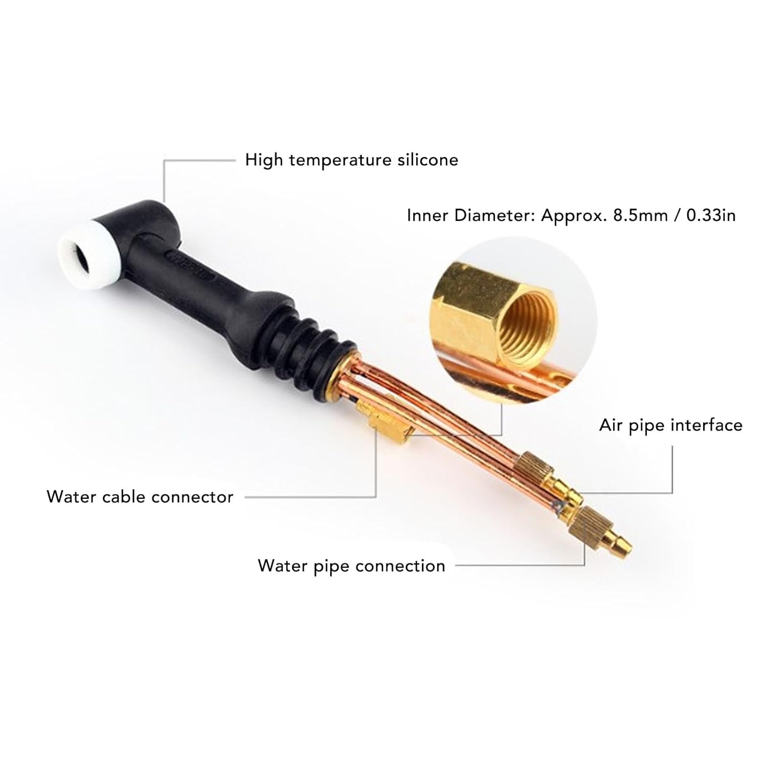 Welding Head TIG Torch Head Assembly Portable High Temperature Gas Welding Air Water Cooling Parts 300A 300RG