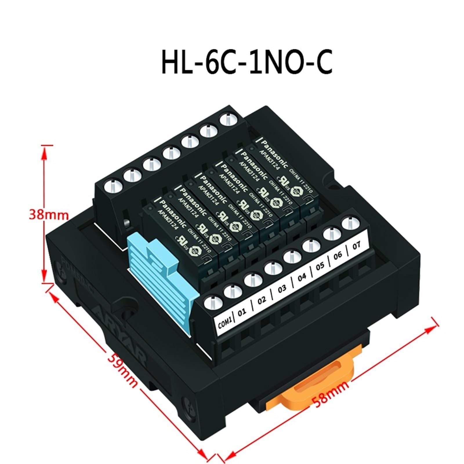 1 szt. APAN3124 moduł przekaźnikowy 24 V 5A moduł przekaźnika karty sterownika karta wzmacniacza wyjściowego (HL-12C-1NO-C)