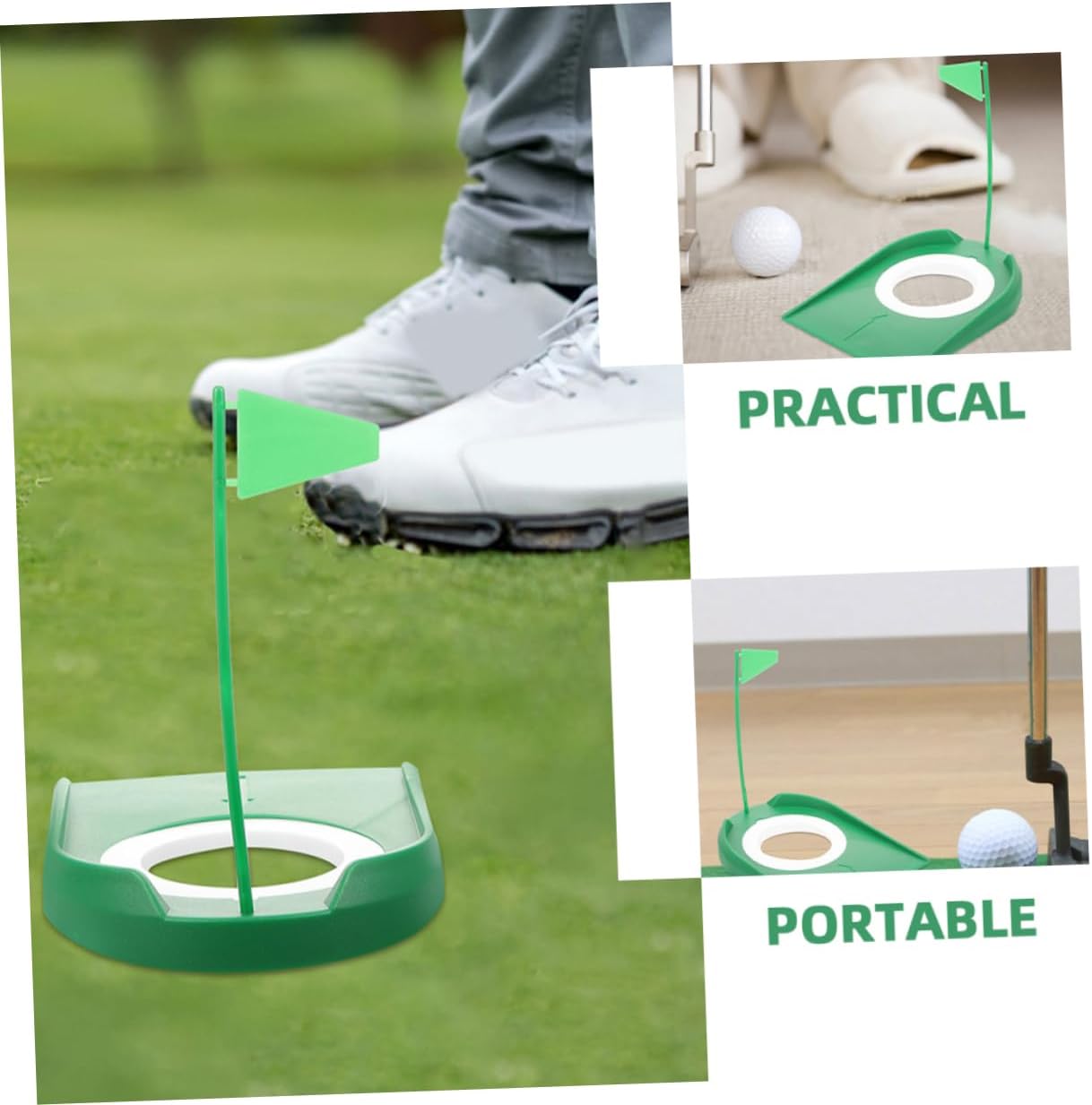 VANZACK Golf Putting Disc Golf Pin Flag Training Putter Accessories Indoor Cups Flag Holder