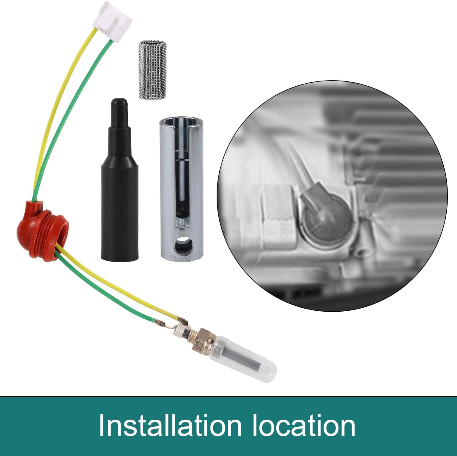 4pcs Diesel Parking Heater Glow Plug Kit, Ignition Glow Plug with Wrench Piston & Black Cap Auto Replacement Parts Heating Repair Accessories for Diesel Heater 2KW/5KW/8KW