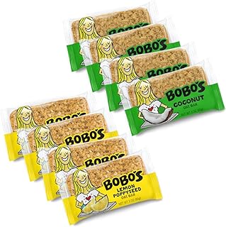 Oat Bar Fruit Flavored Multipack, 4 Lemon Poppyseed and 4 Coconut, Great Tasting Healthy Snacks for the Whole Family (8, Fruit Multi)