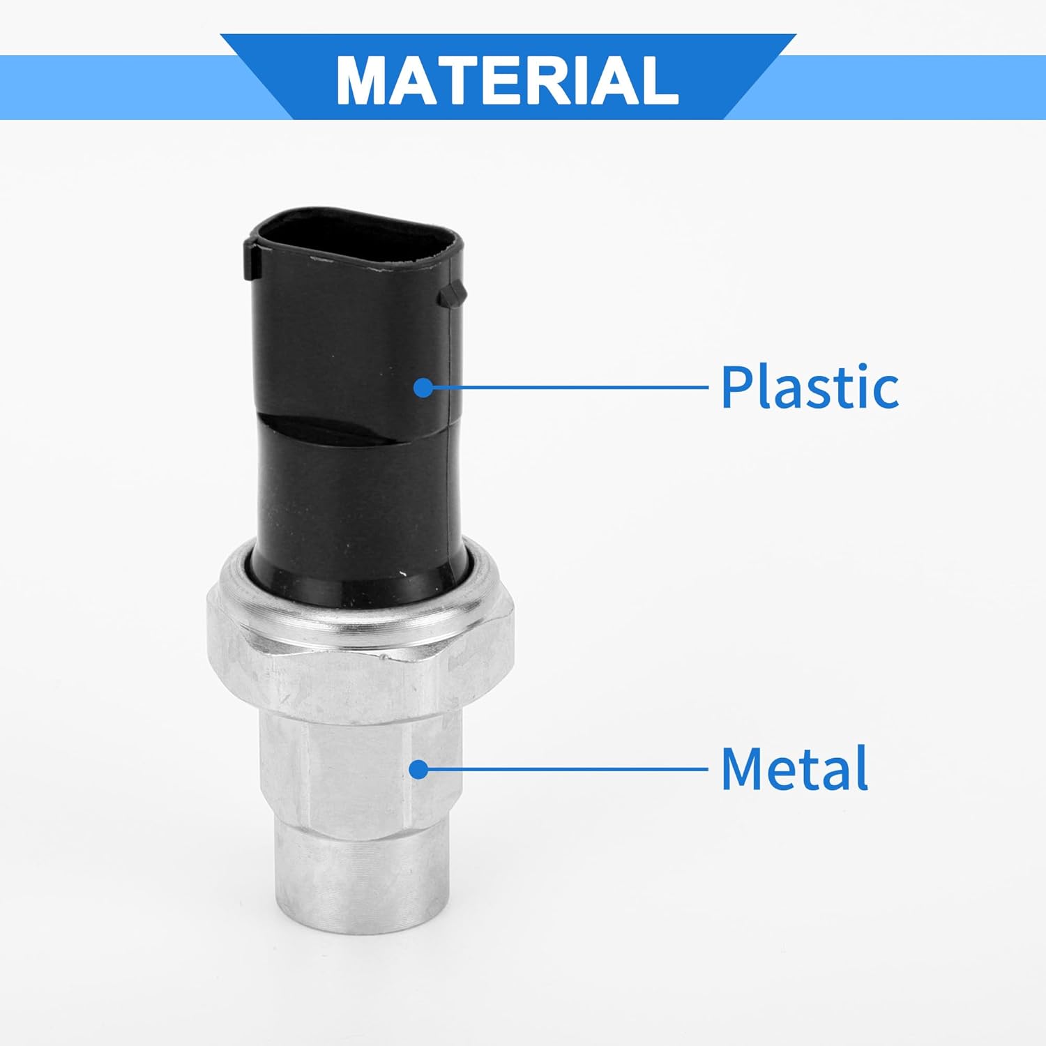 1 Pc A/C Pressure Switch Sensor for BMW 318i Base 1.8L 1992-1995 Engine Air Conditioning Refrigerant Pressure Transducer