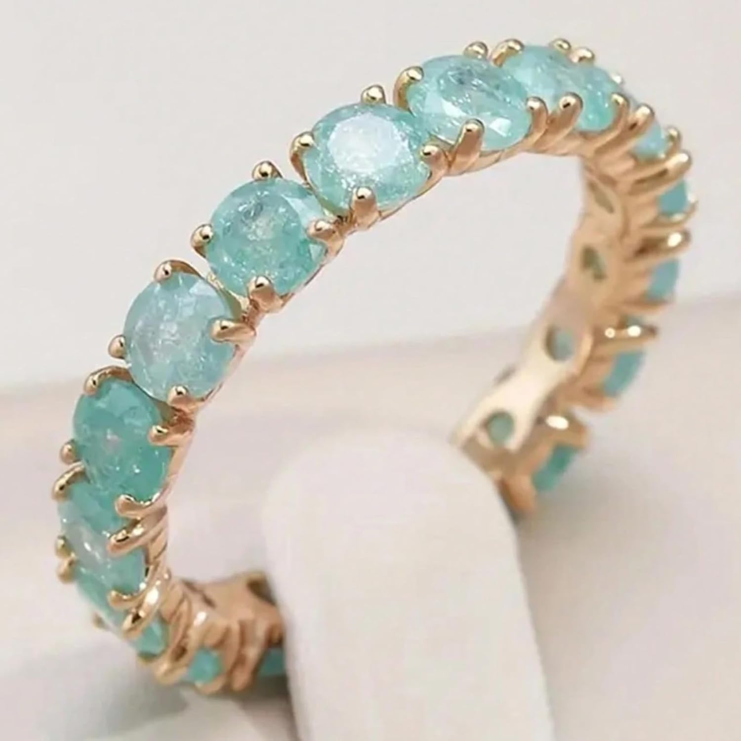 Cubic Zirconia Rings Gold Boho Wedding Engagement Travel Rings Summer Jewelry Accessories Anniversary Birthday Gifts for Women - Image 6