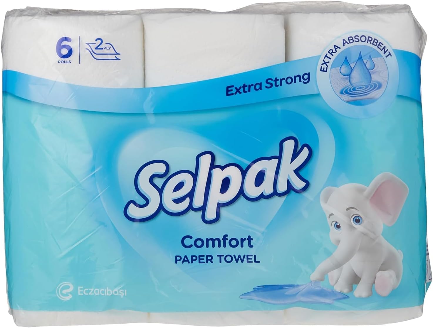 Selpak 2 Ply Kitchen Paper Towel 6 Rolls 90 Sheets