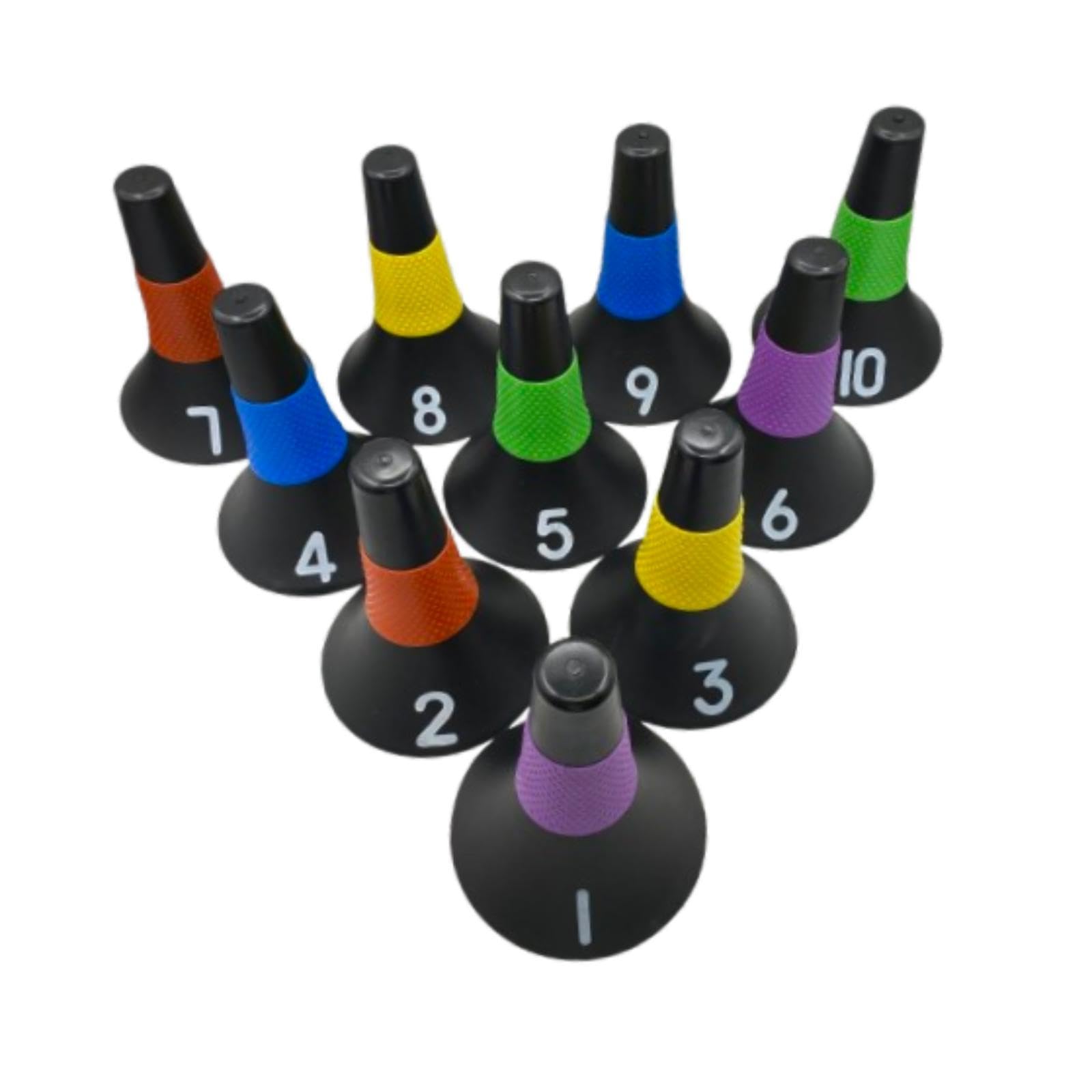 QSTDGVPW 10x Soccer Cones Horns Shaped Sign Barrel Roadblocks Signs Football Markers for Fitness Sport