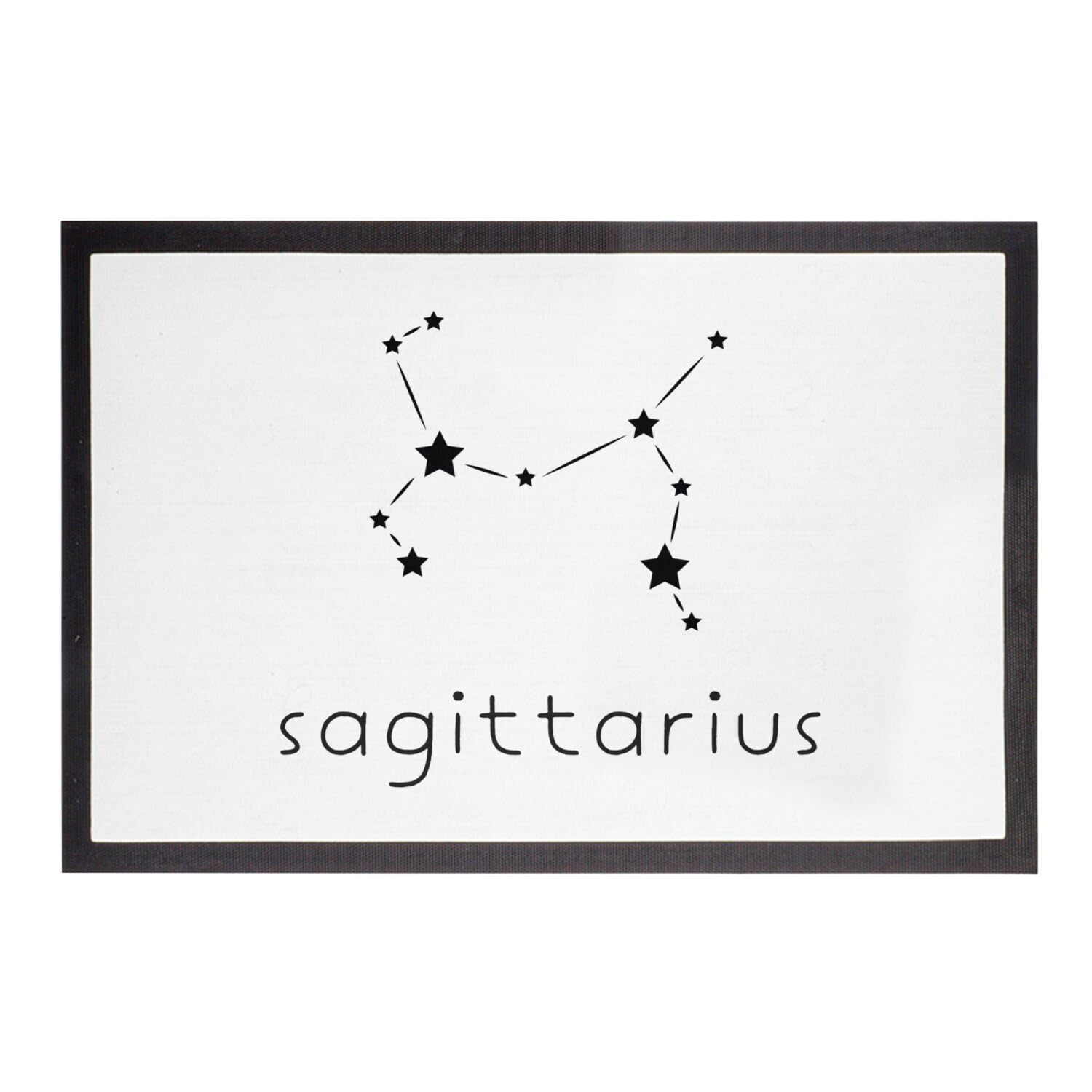 Paillasson Sagittaire blanc 60x40cm tapis constellation minimaliste