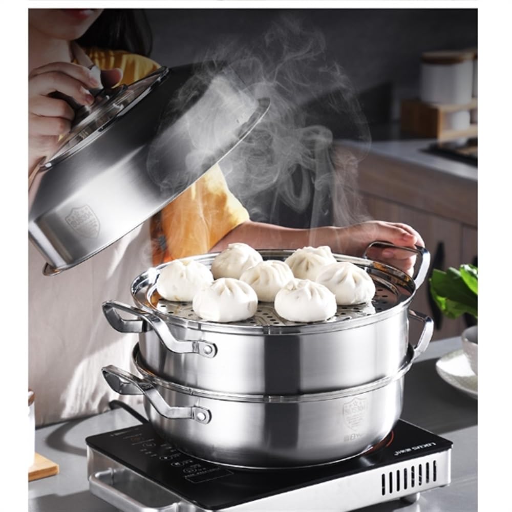 Amazon｜蒸し器 家庭用蒸し器 ステンレス製調理器具(26cm)｜蒸し器