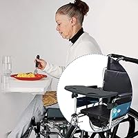Vista 6 de Mesa de bandeja para silla de ruedas - Mesa de escritorio extraíble para silla de ruedas, tablero de regazo, ayuda para comer para paciente