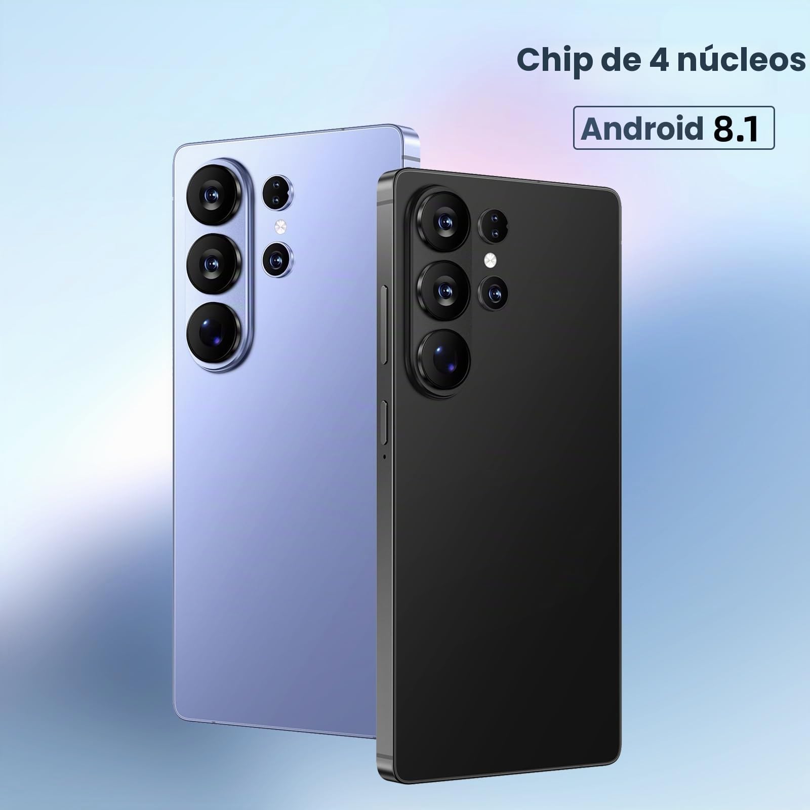 Desbloquear el teléfono, Pantalla de 6.75 Pulgadas, 4GB RAM + 64GB ROM/TF 256GB, Cámara Doble, Soporte 4G LTE FDD TDD, Doble Tarjeta sim, Adecuada para Principiantes. (Deep Blue)