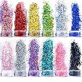Adecuado para varias ocasiones: el hermoso brillo de uñas es una decoración excelente y encantadora para cumpleaños, bodas y fechas, y también un gran regalo para los amantes del arte de uñas. El colorido brillo de uñas también crea un maravilloso maquillaje para ti en las fiestas y celebraciones