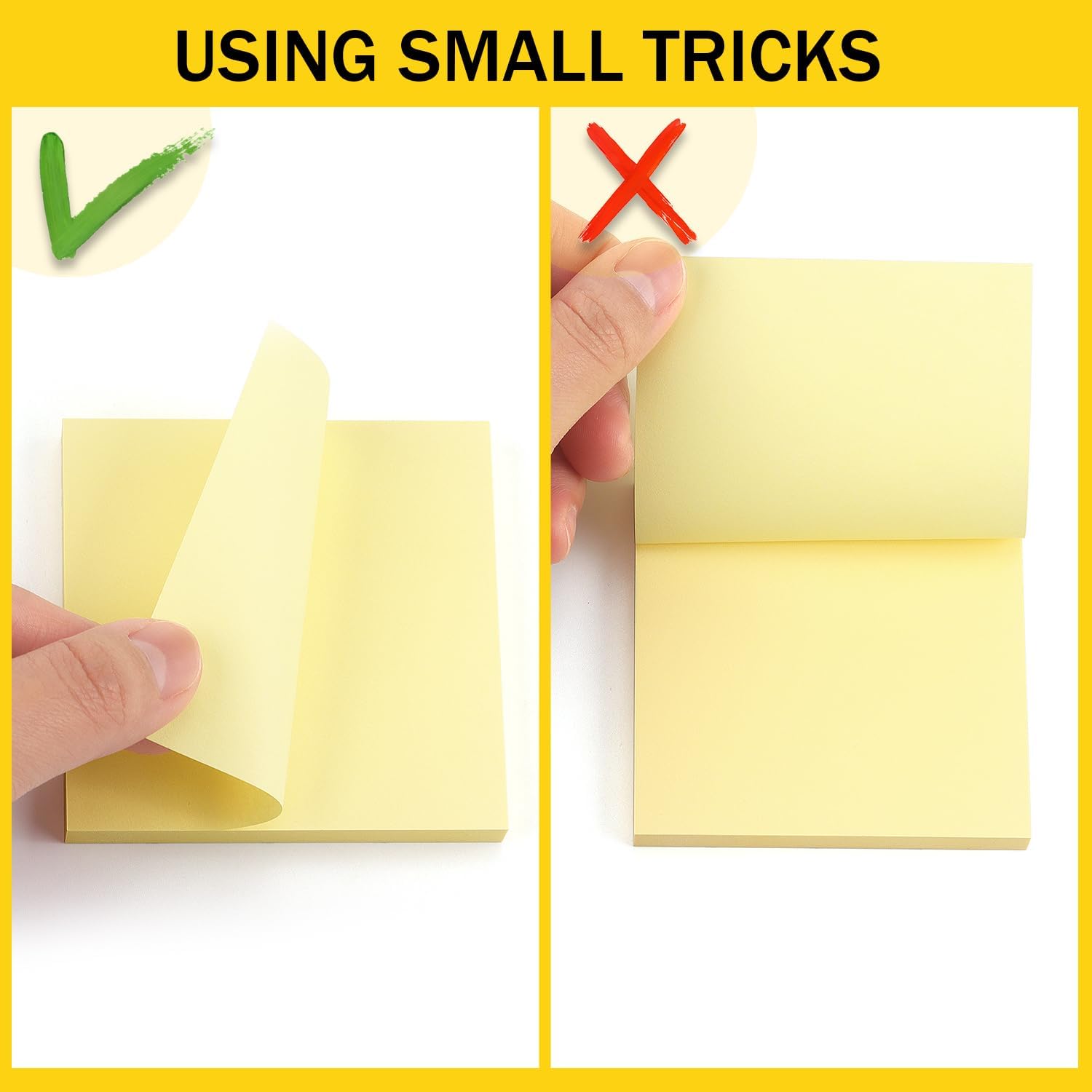 Sticky Notes 3x3 in, Self-Adhesive, 8 Pads, 80 Sheets/Pad (Yellow) image 5