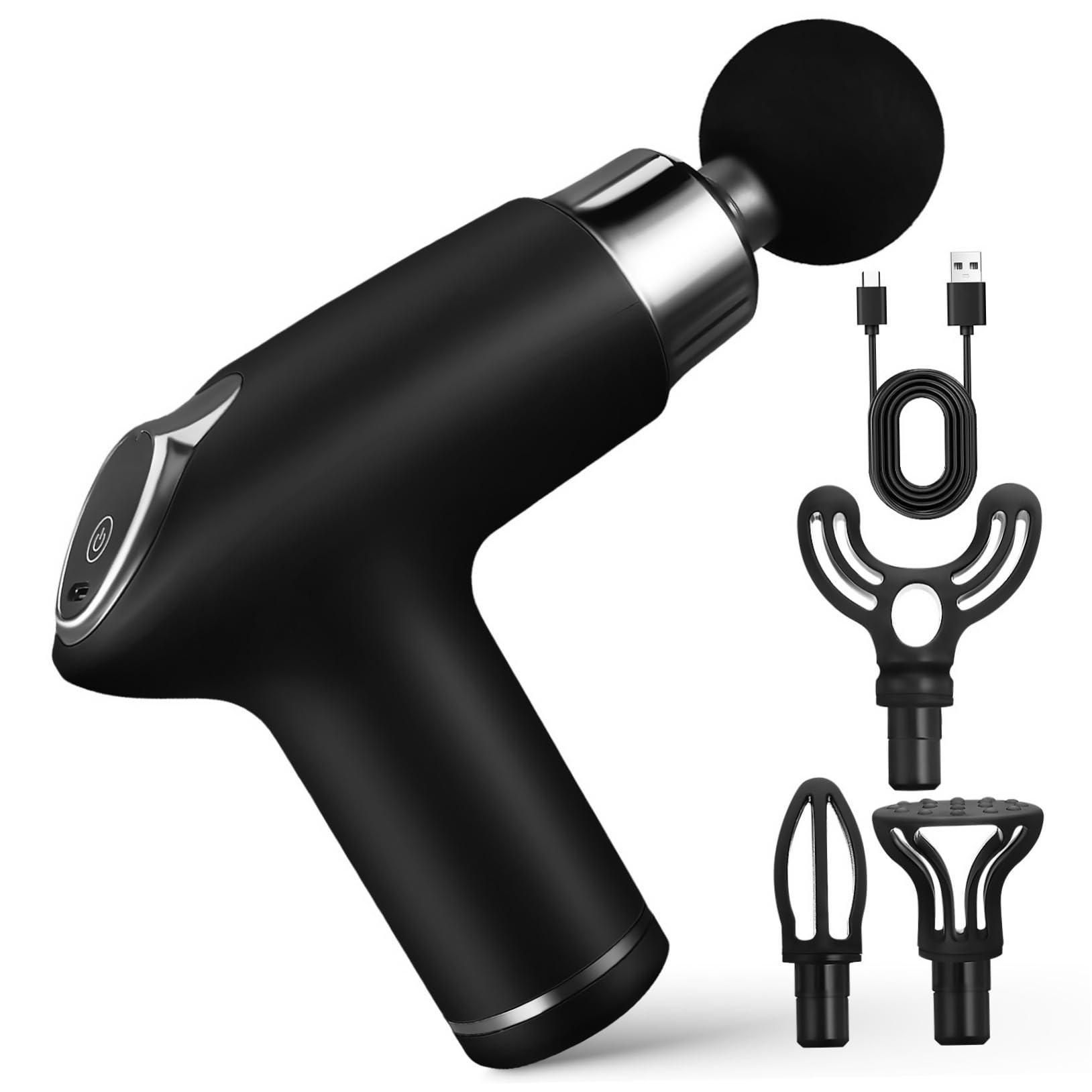 Pistola De Fascia Eléctrica Inteligente Masajeador De Percusión Muscular Portátil Masaje Para Oficina Hogar y Atletas
