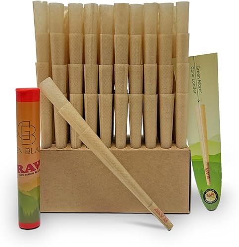 Miniatura 3 de RAW Classic King - Conos clásicos preenrollados papel de fumar clásico en tamaño grande con puntas de filtro, cono RAW de combustión limpia y lenta