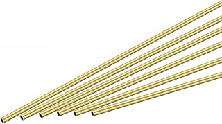 uxcell Brass Round Tube 1.6mm OD 0.25mm Wall Thickness 300mm Length Pipe Tubing 6 Pcs