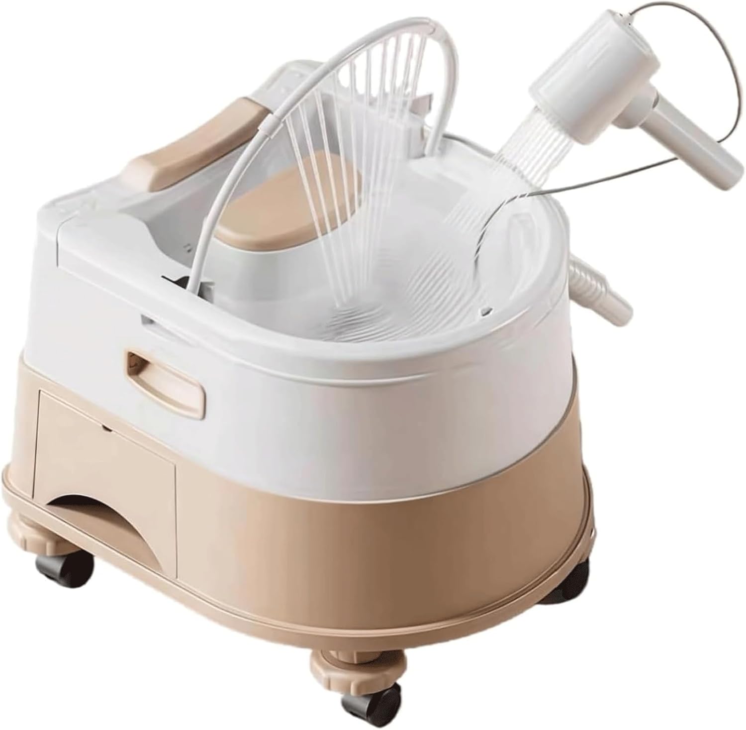 Portable Spa Shampoo Basin with Water Circulation & 10L Tank,Thermostatic Head Spa Equipment, Adjustable Feet for Home Use, Salon Sink for Hair Washing(Brown)
