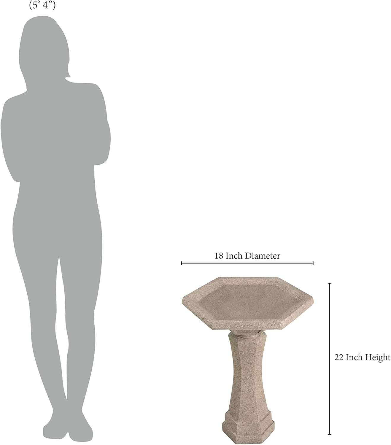 Kenroy Home 51150BRZ Iverson Birdbath, Column Base, Bronze : Patio, Lawn & Garden