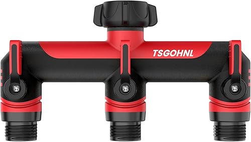 Miniatura 7 de Divisor de manguera de jardín de 3/4 pulgadas, adaptador de grifo para exteriores, colector de hidrante de patio, diseñado para múltiples