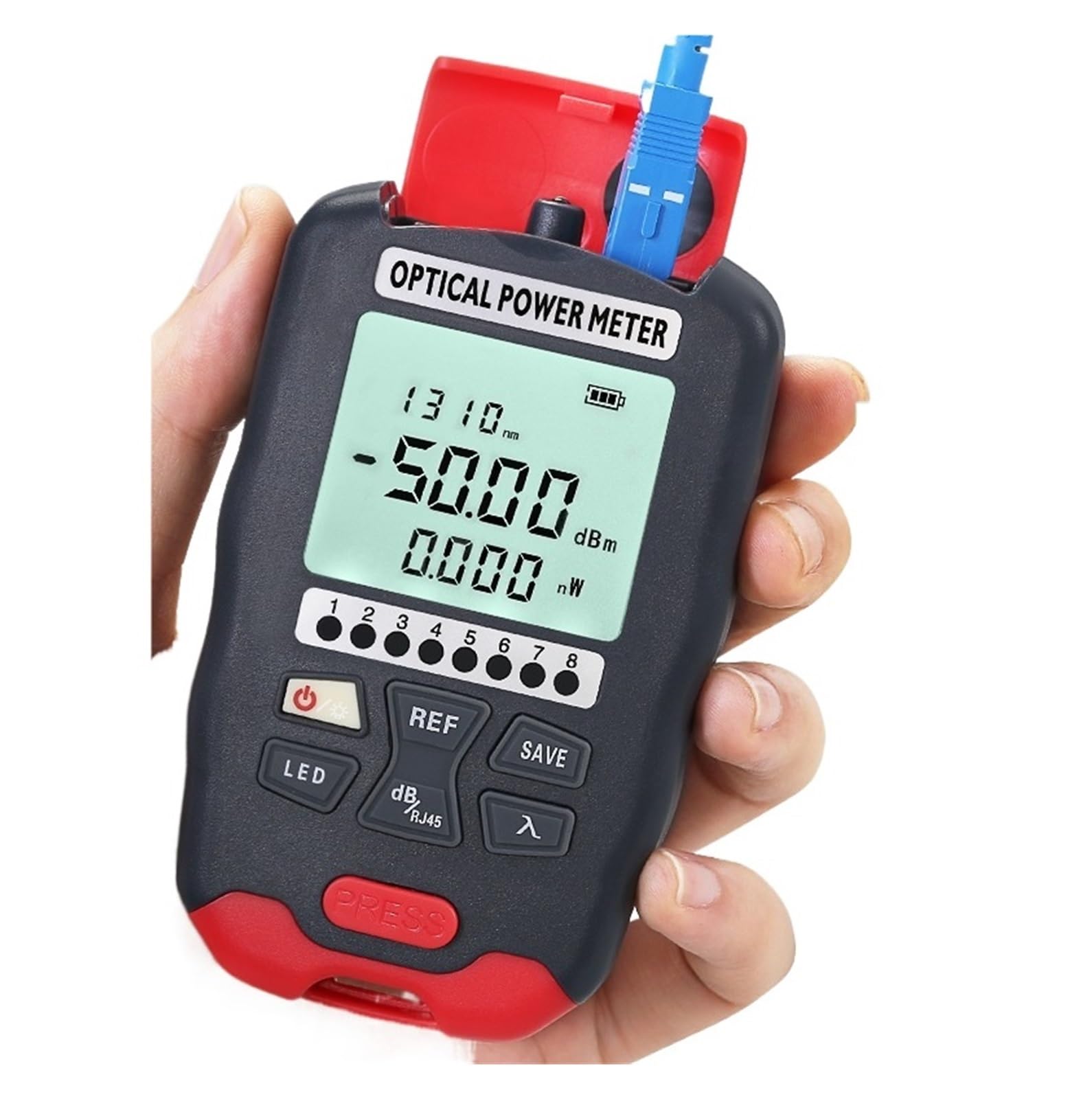 Mini compteur de puissance optique portatif OPM -50 + 26dBm