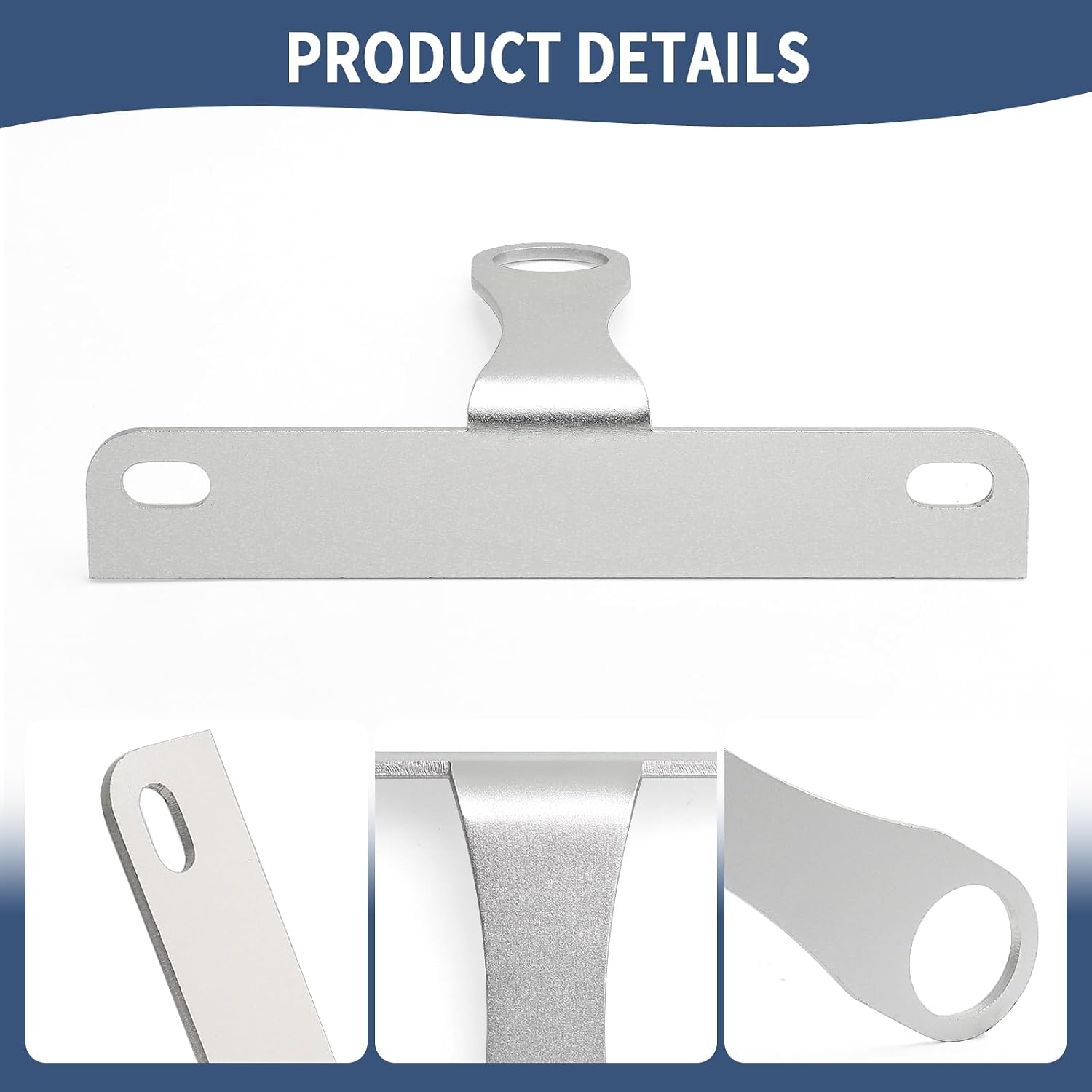 Motorcycle Vertical Side License Plate Tag Bracket License Plate Holder Mount Fit For Harley Sportster Dyna Softail V Rod Custom Cruiser Bobber Chopper Universal (Silver)
