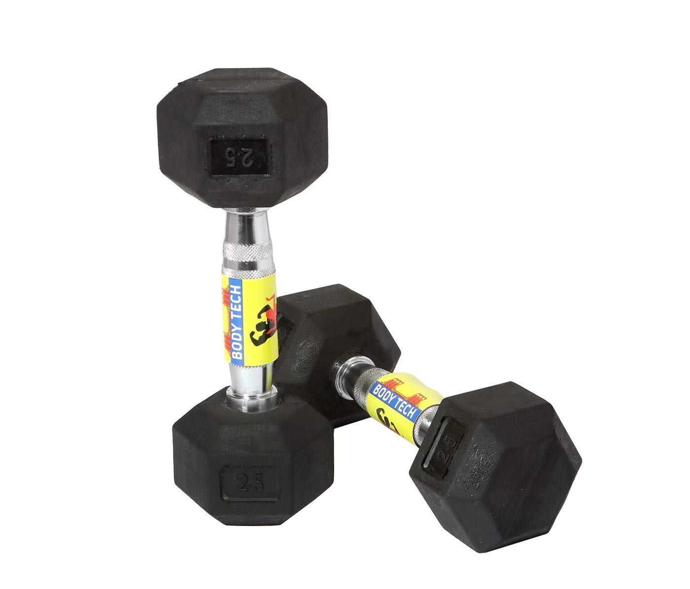 Body Maxx 2.5 kg x 2 Rubber Coated Professional Exercise Hex Dumbbells|| Hex Dumbbell 2.5kg|| Rubber Dumbbell Set for Home Workout|| Rubber Coated Hex Dumbbells Home Gym (B08R2PVMBQ) Amazon Price History, Amazon Price Tracker