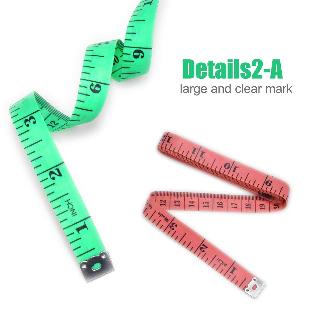 nastro di misurazione tascabile doppia scala righello flessibile per cucire misura del corpo del panno su misura 2 x 300 cm(Giallo)10pcs misura di nastro morbido Other Sewing Embroidery Supplies
