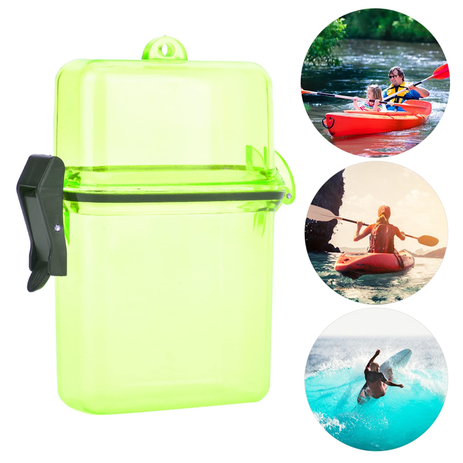 Diving Dry Boxes Diving, Dry Box, Plastic Transparent Underwater Kayak Sealing Box With Rope Hook For Surfing Canoe Kayak (Yellow)