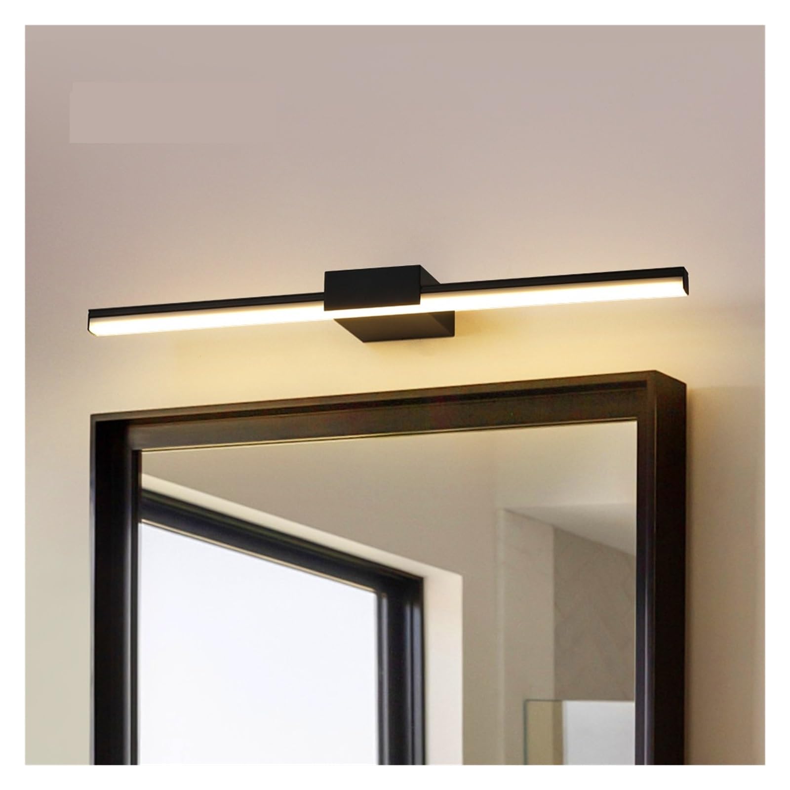 Oświetlenie ścienne LED, lampa dekoracyjna do kinkietu, wnętrze salonu do malowania portretów(Warm 2700-3500K,BLACK_80CM)