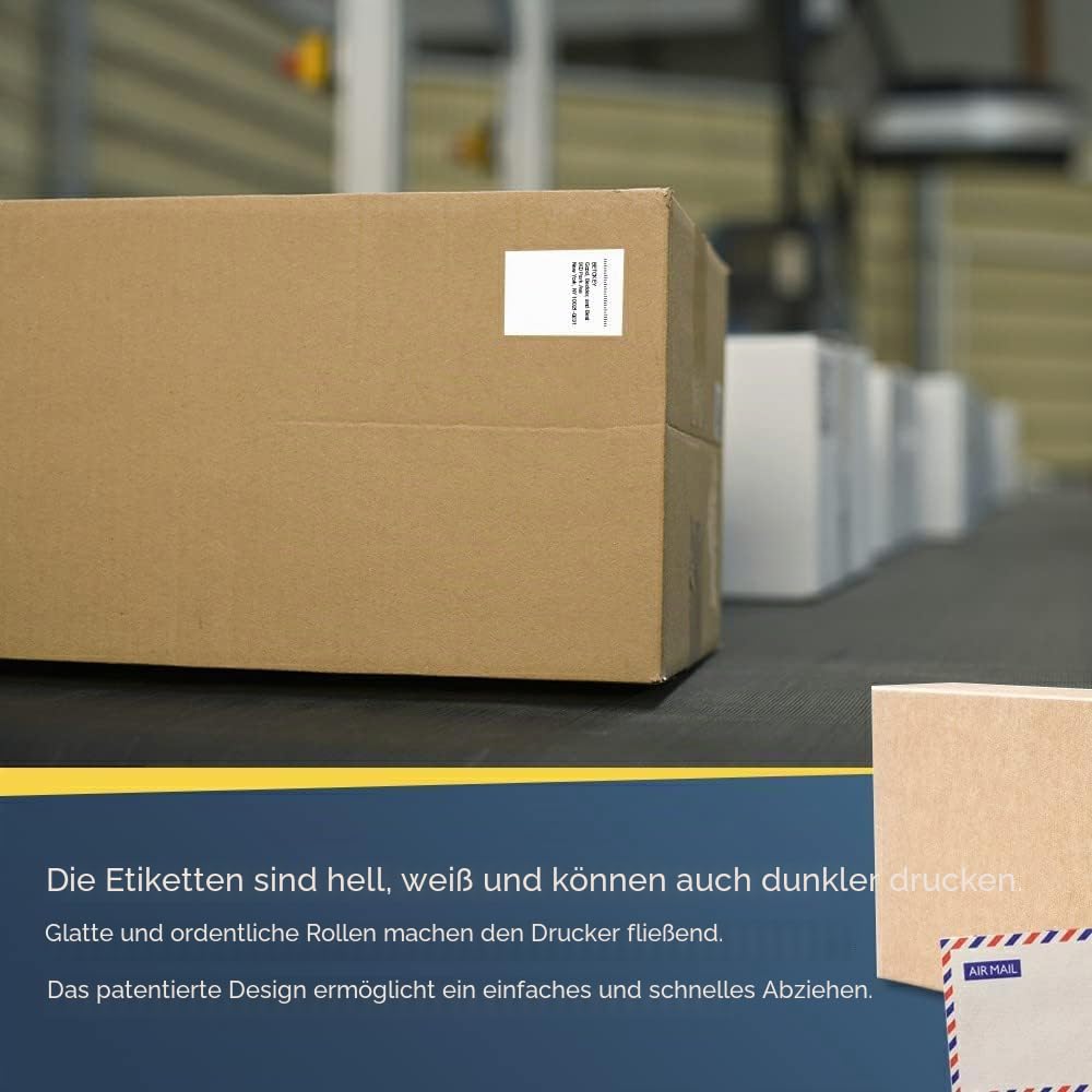 BETCKEY - 10 Rollen DK-22210 Endlosetiketten (Papier) Kompatibel mit Brother, 29mm x 30.48m, 10 Etiketten für Brother QL Etikettendrucker