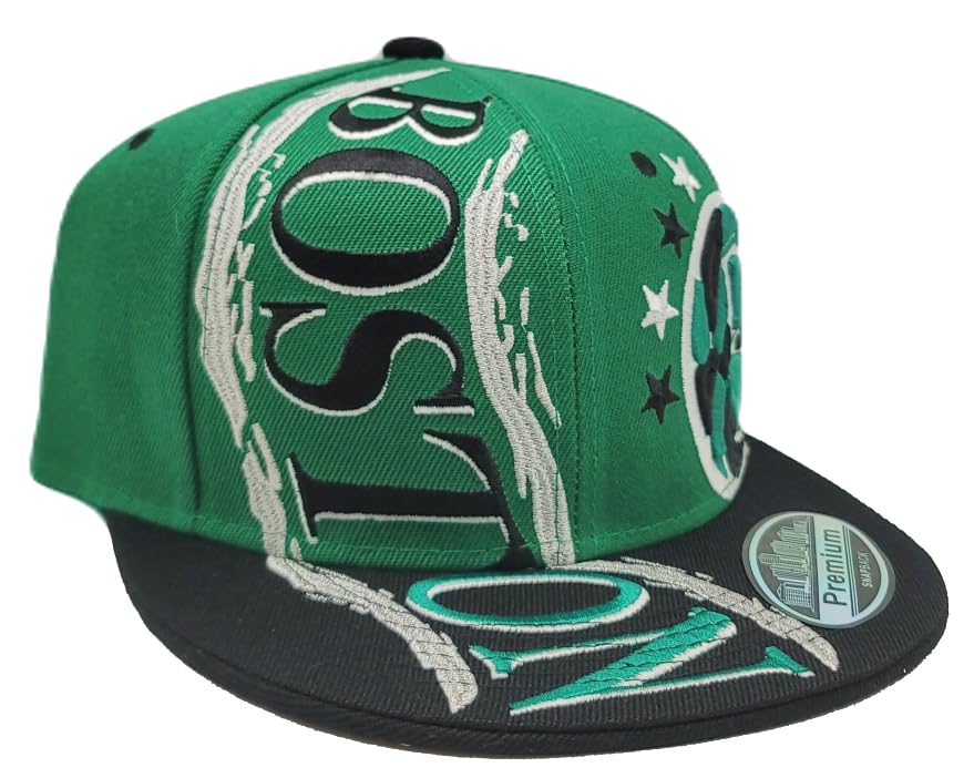 Boston New Leader Premium Hurricane Green Black Era Snapback Hat Cap miniatura 4