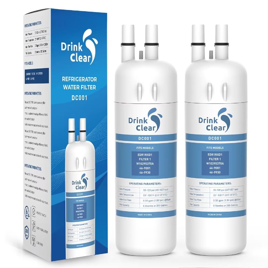 Replacement for Whirlpool EDR1RXD1, P8RFWB2L, W10295370A, Compatible with Kenmore 9081, 46-9081, 46-9930 Refrigerator Water, PACK of 2