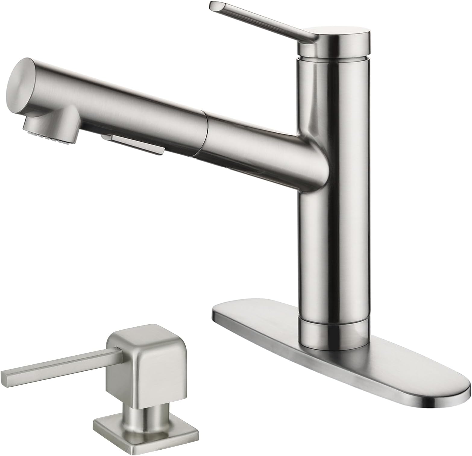 DAYONE Black RV Kitchen Faucet - Pull-Down Sprayer Low Profile Bar Sink Faucet