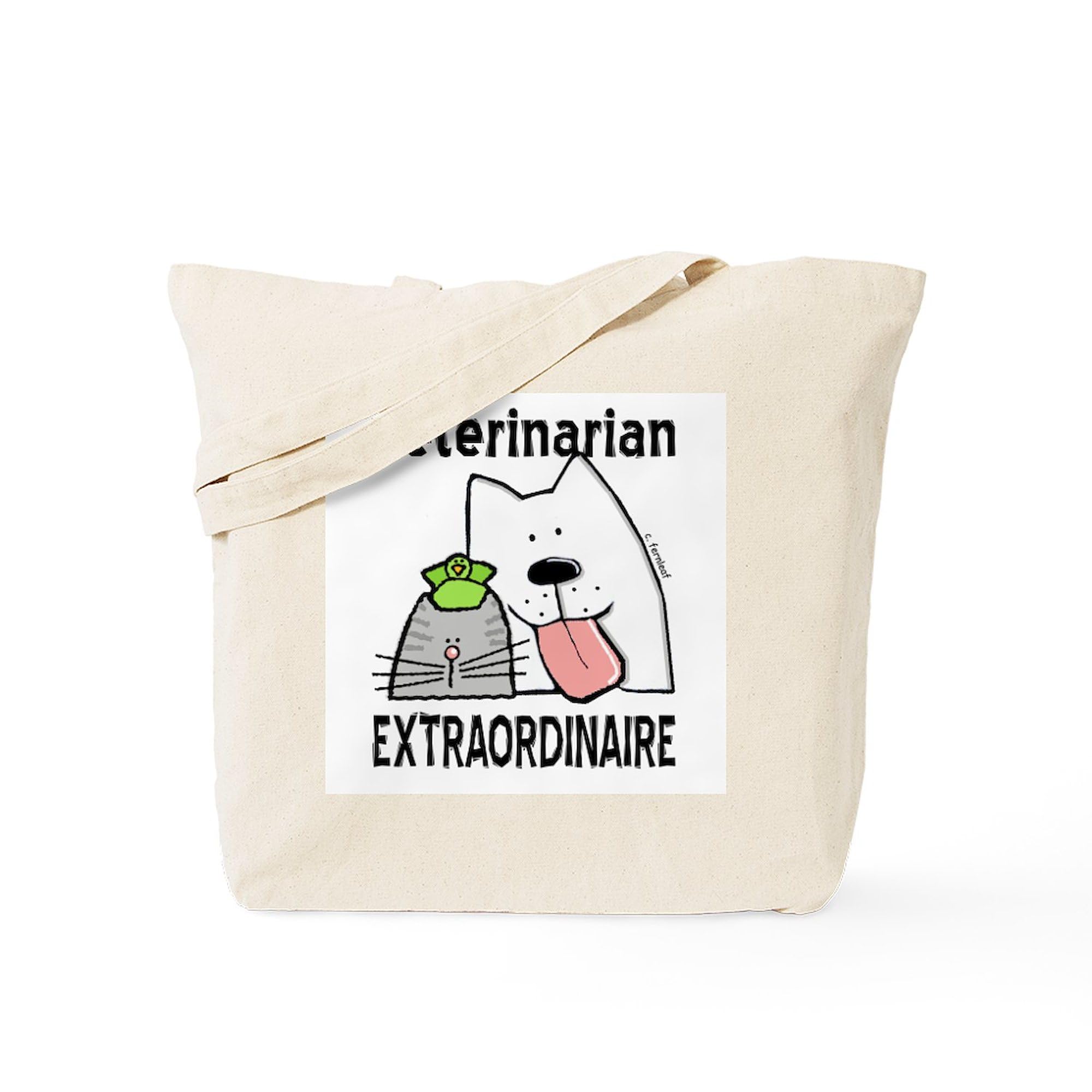 CafePress Veterinarian Extraordinaire Tote Bag Reusable Natural Beige Canvas Shopping Bag