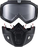 Vista 3 de Máscara de Paintball Antiniebla, Máscara Táctica de Cara Completa Desmontable Ajustable, Máscara de Esquí, Gafas de Protección Facial