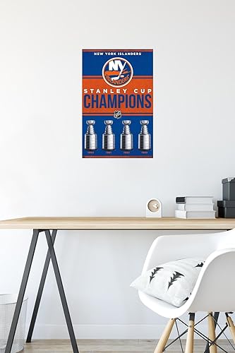 Miniatura 4 de Trends International NHL New York Islanders - Póster de pared de Champions 23, 14.72 x 22.37 pulgadas, versión premium sin marco