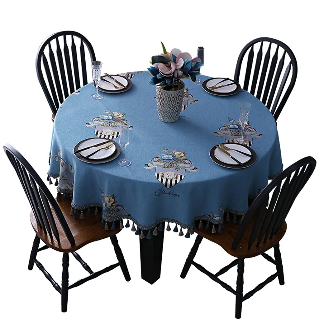 Nappe ronde anti-rayures de 240cm pour protéger votre table basse en tissu